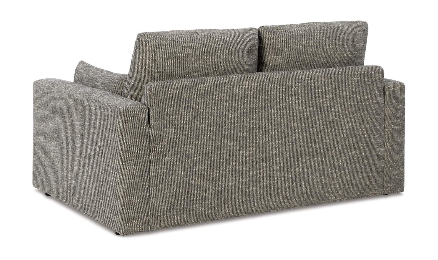 Modern Heritage Dramatic Granite Fabric Loveseat with Cushion Arms