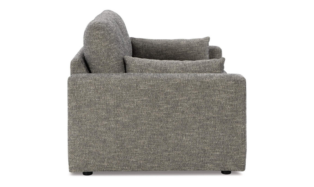 Modern Heritage Dramatic Granite Fabric Loveseat with Cushion Arms