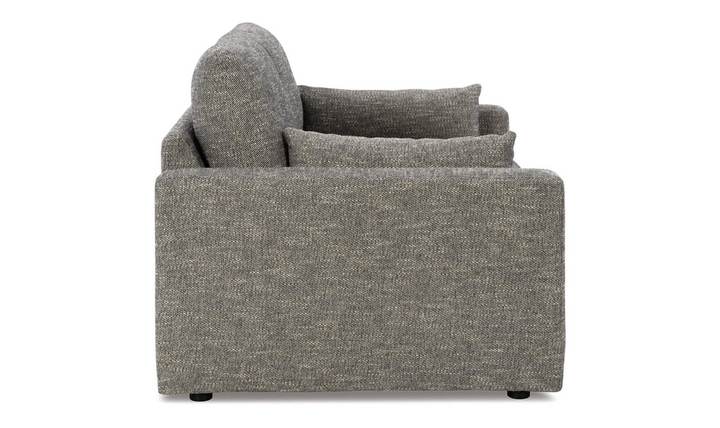 Modern Heritage Dramatic Granite Fabric Loveseat with Cushion Arms