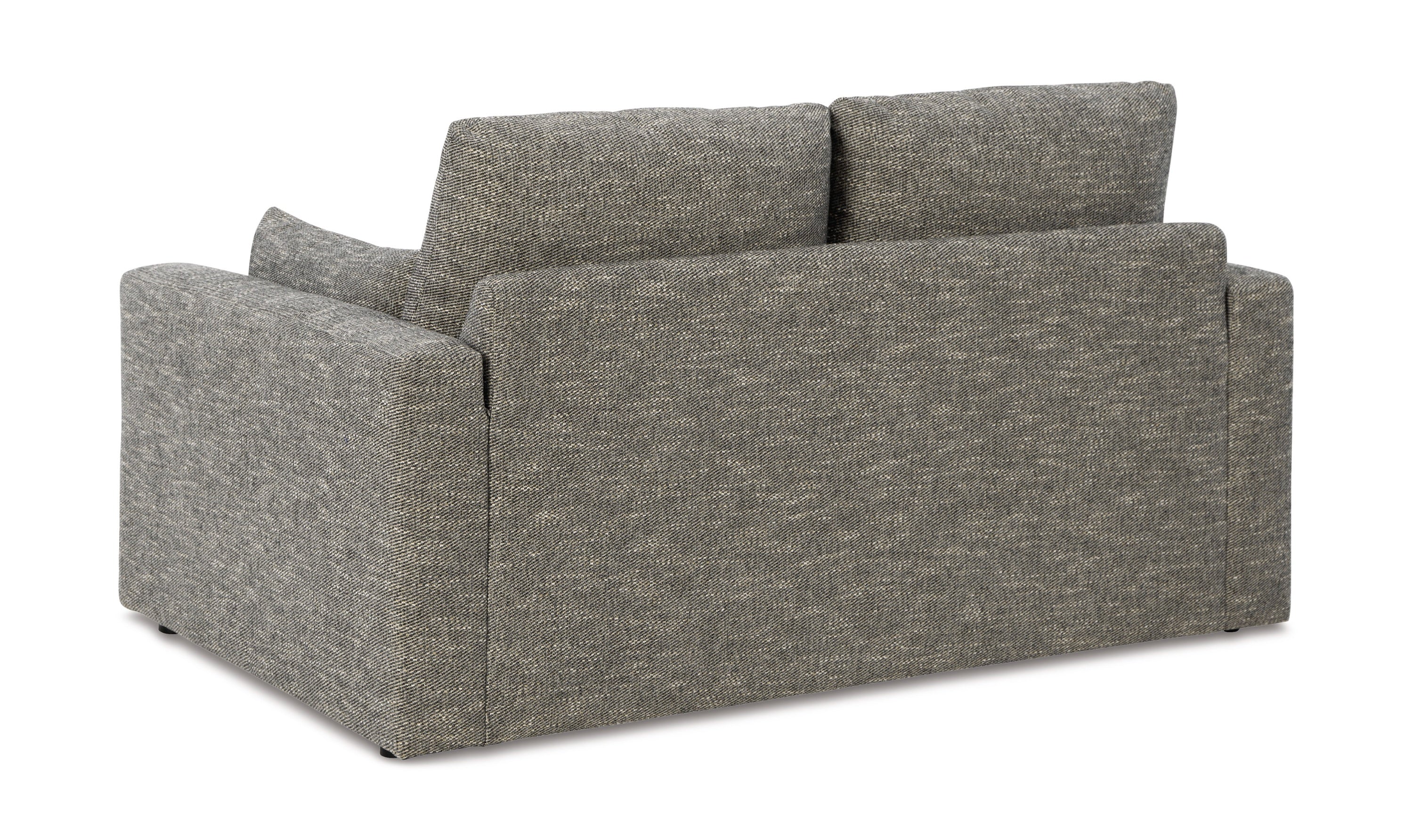 Modern Heritage Dramatic Granite Fabric Loveseat with Cushion Arms-Jennifer Furniture