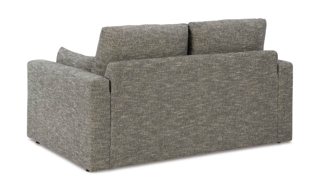 Modern Heritage Dramatic Granite Fabric Loveseat with Cushion Arms-Jennifer Furniture