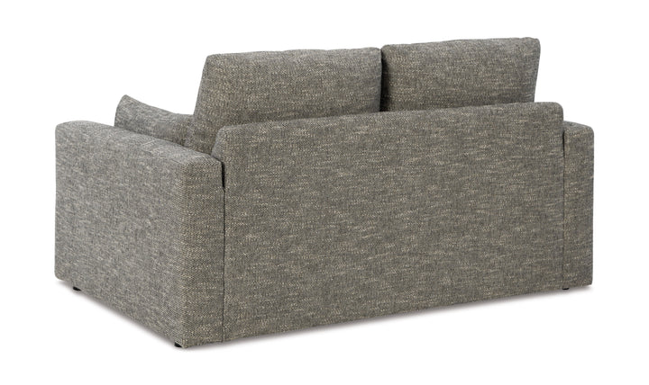 Modern Heritage Dramatic Granite Fabric Loveseat with Cushion Arms-Jennifer Furniture