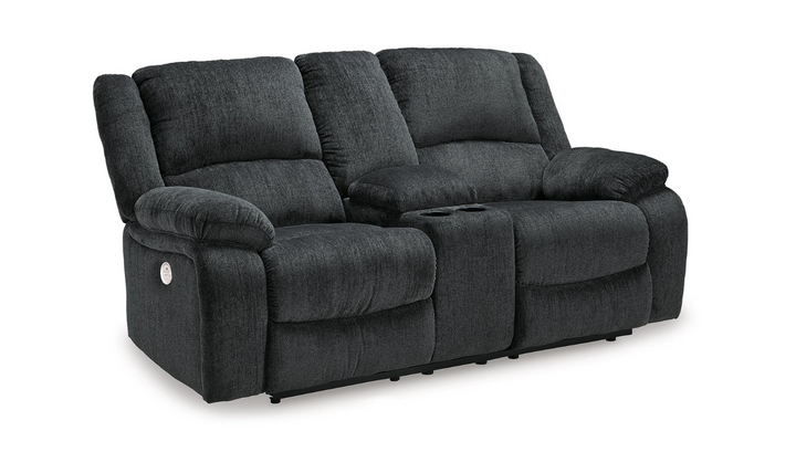 Modern Heritage Draycoll Fabric Power Reclining Set in Slate Gray