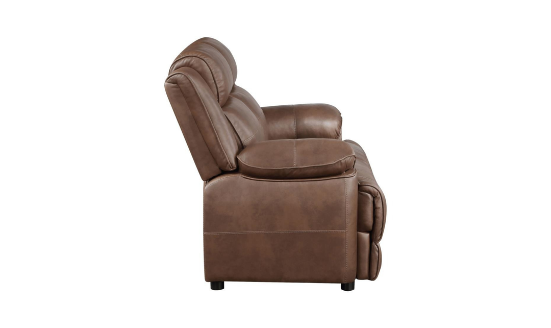 Modern Heritage Ellington Leather Loveseat with Padded Arms-Jennifer Furniture