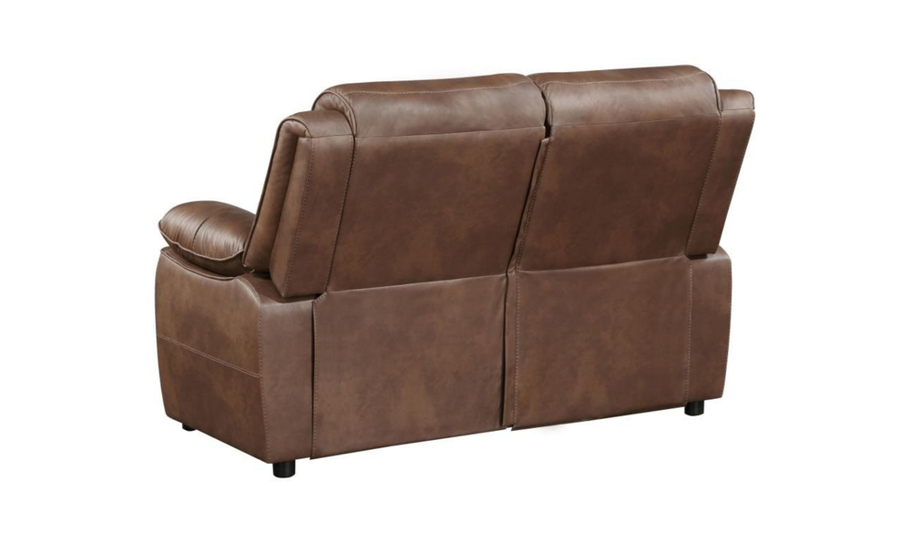 Modern Heritage Ellington Leather Loveseat with Padded Arms-Jennifer Furniture