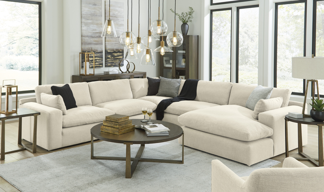 Modern Heritage Elyza 5-Piece Sectional Sofa With Left/Right Arm Facing Chaise-Jennifer Furniture