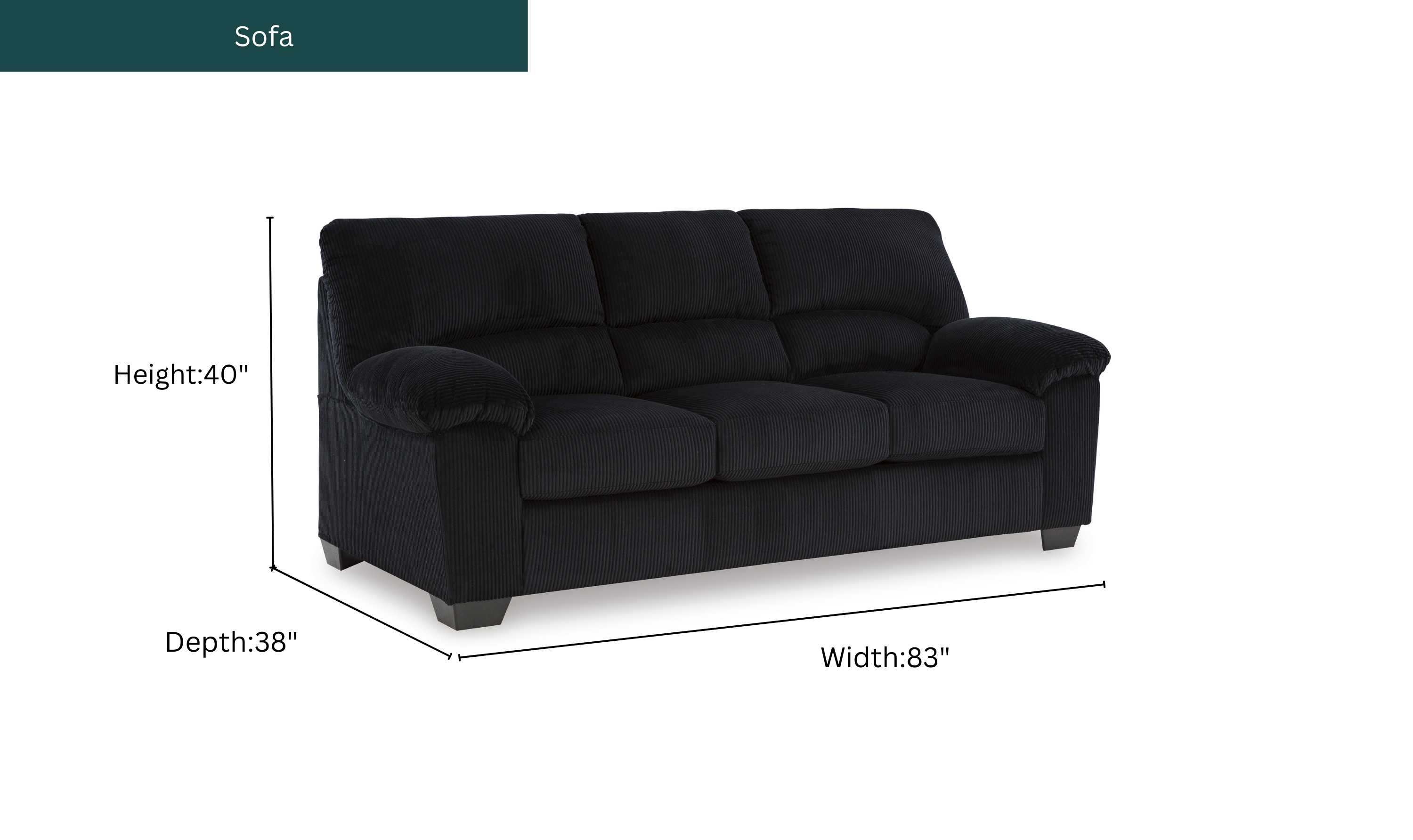 Modern Heritage SimpleJoy Fabric Living Room Set