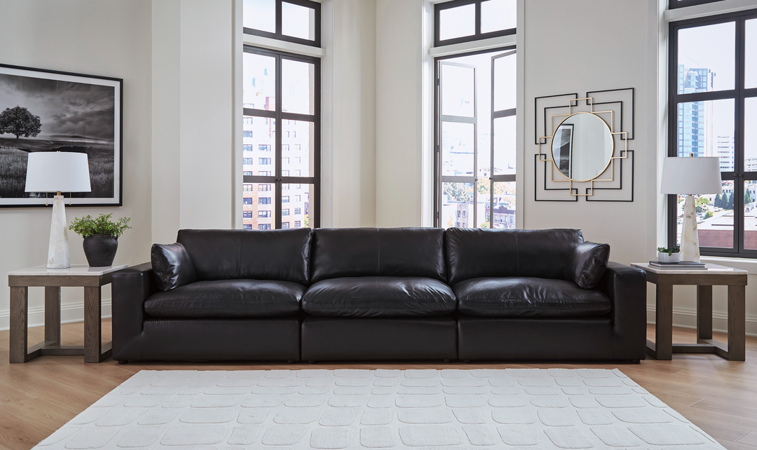 Modern Heritage Emilia 3-Piece Leather Sofa- Jennifer Furniture