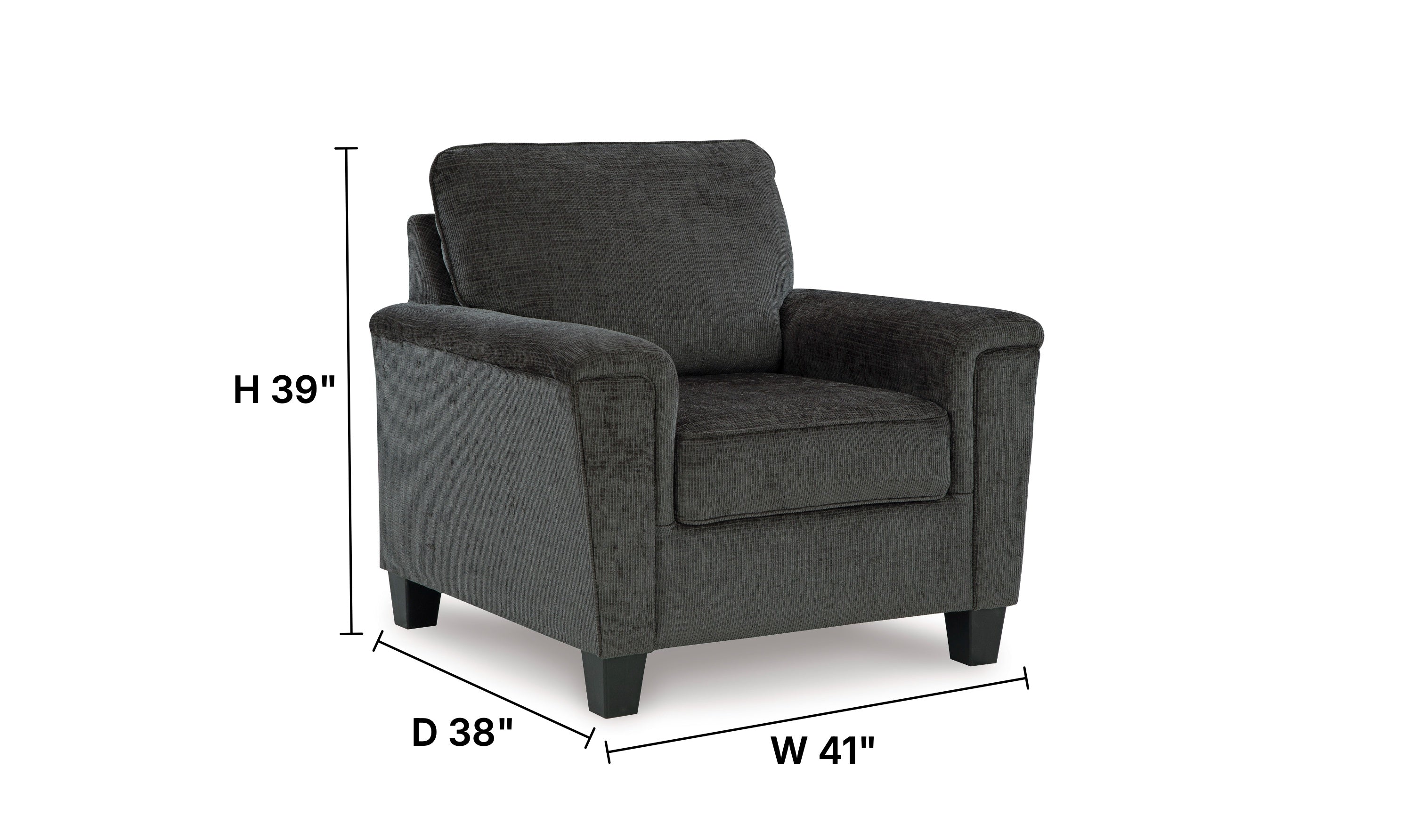Modern Heritage Erinslane Fabric Chair with Attached Back and Seats-Jennifer Furniture
