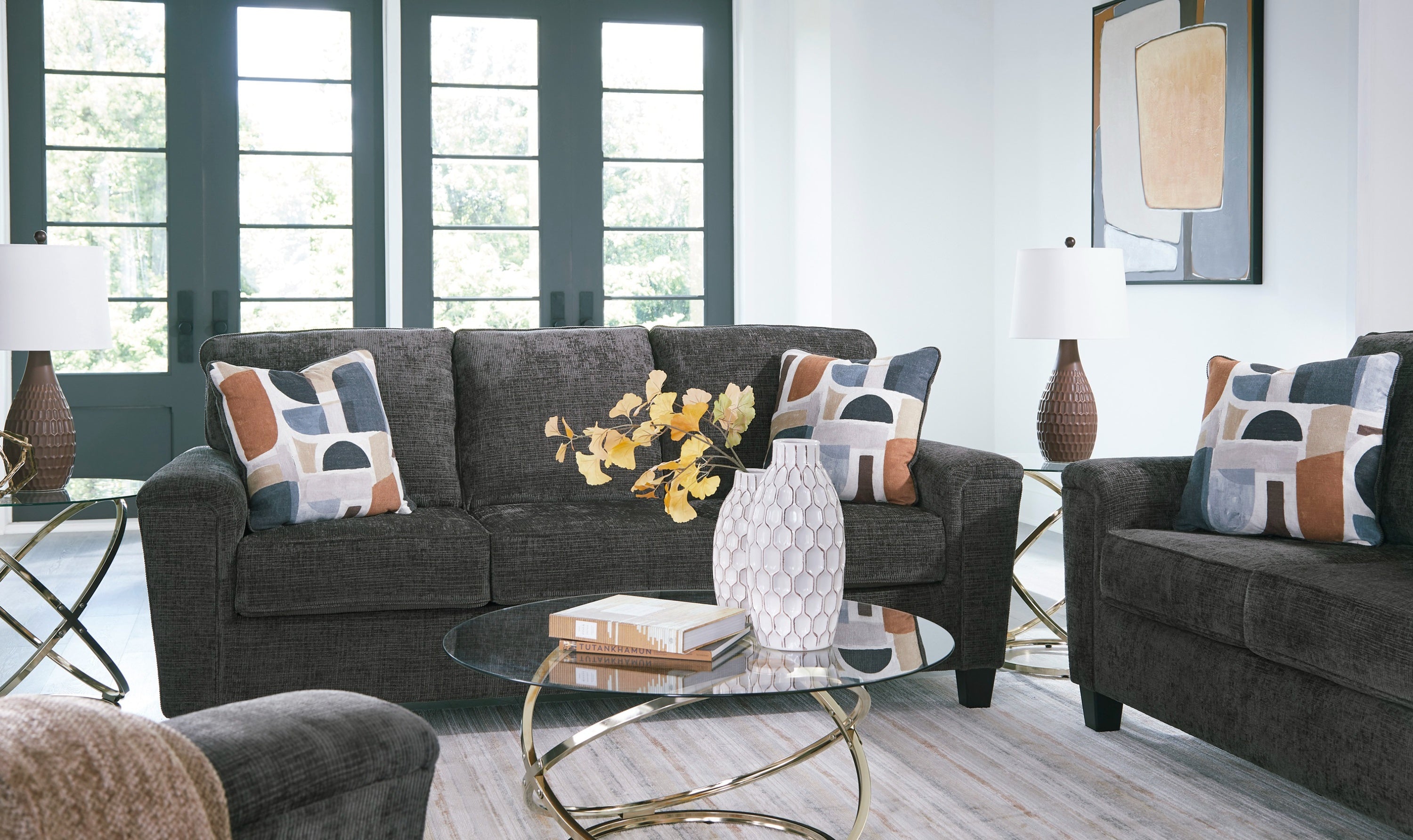 Modern Heritage Erinslane Living Room Set (Sofa + Loveseat + Chair)-Jennifer Furniture