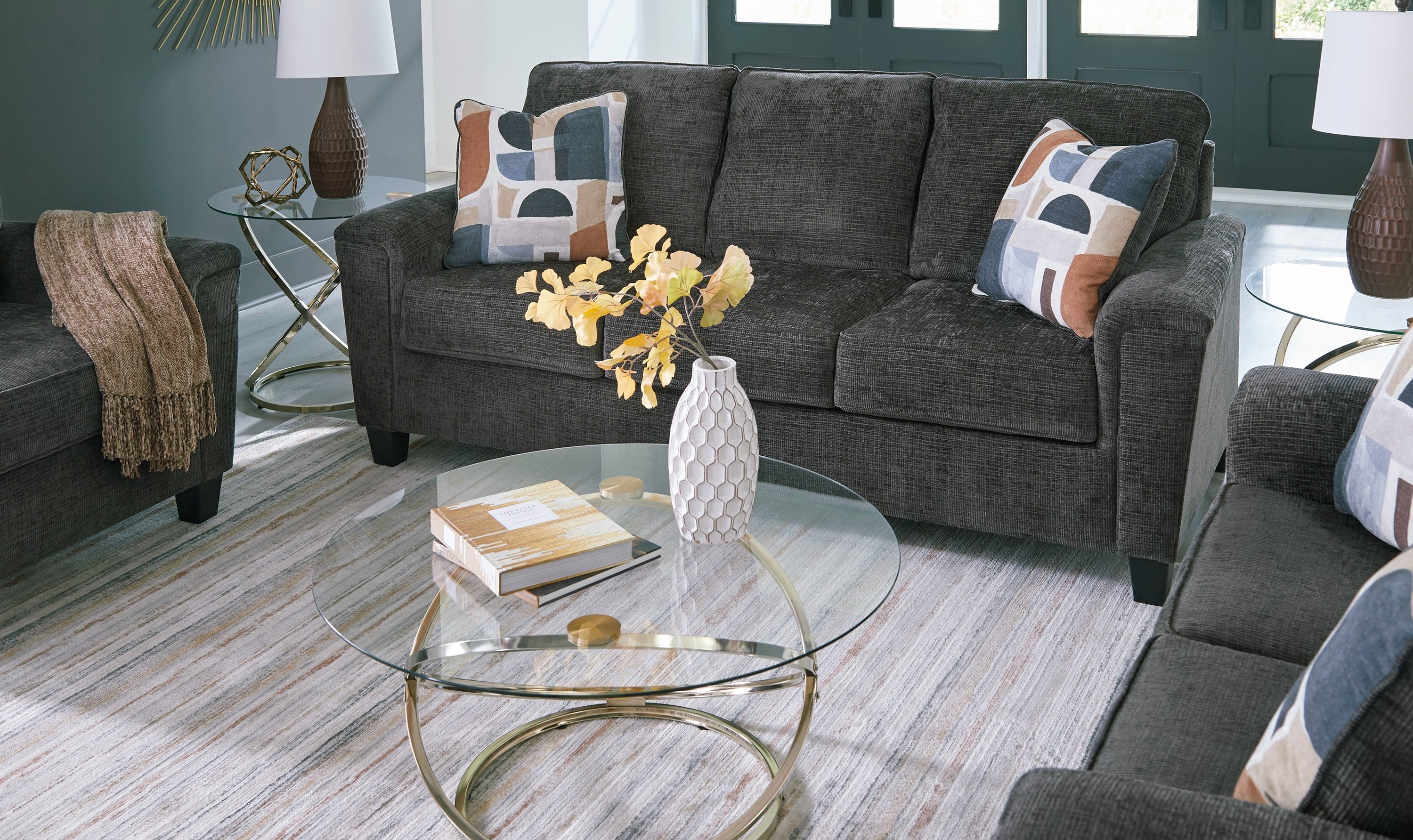 Modern Heritage Erinslane Living Room Set (Sofa + Loveseat + Chair)-Jennifer Furniture