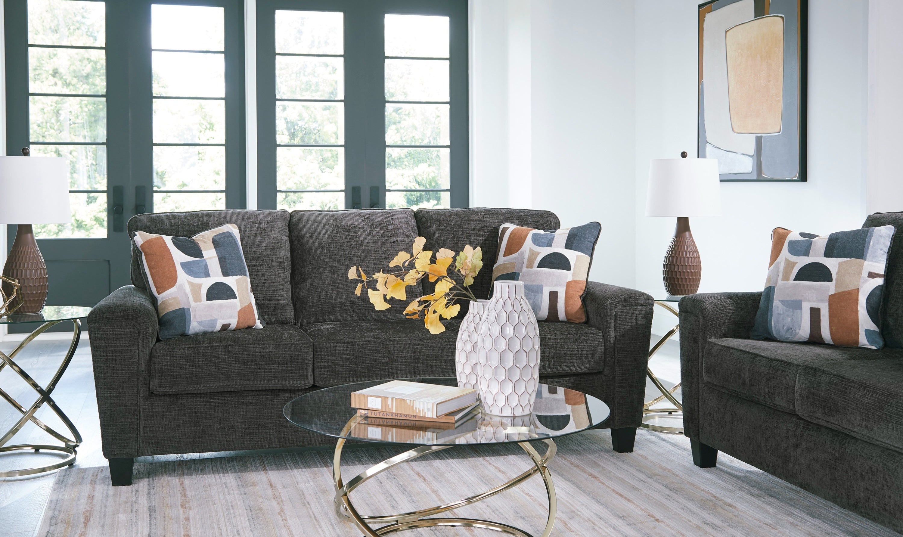 Modern Heritage Erinslane Living Room Set (Sofa + Loveseat + Chair)-Jennifer Furniture