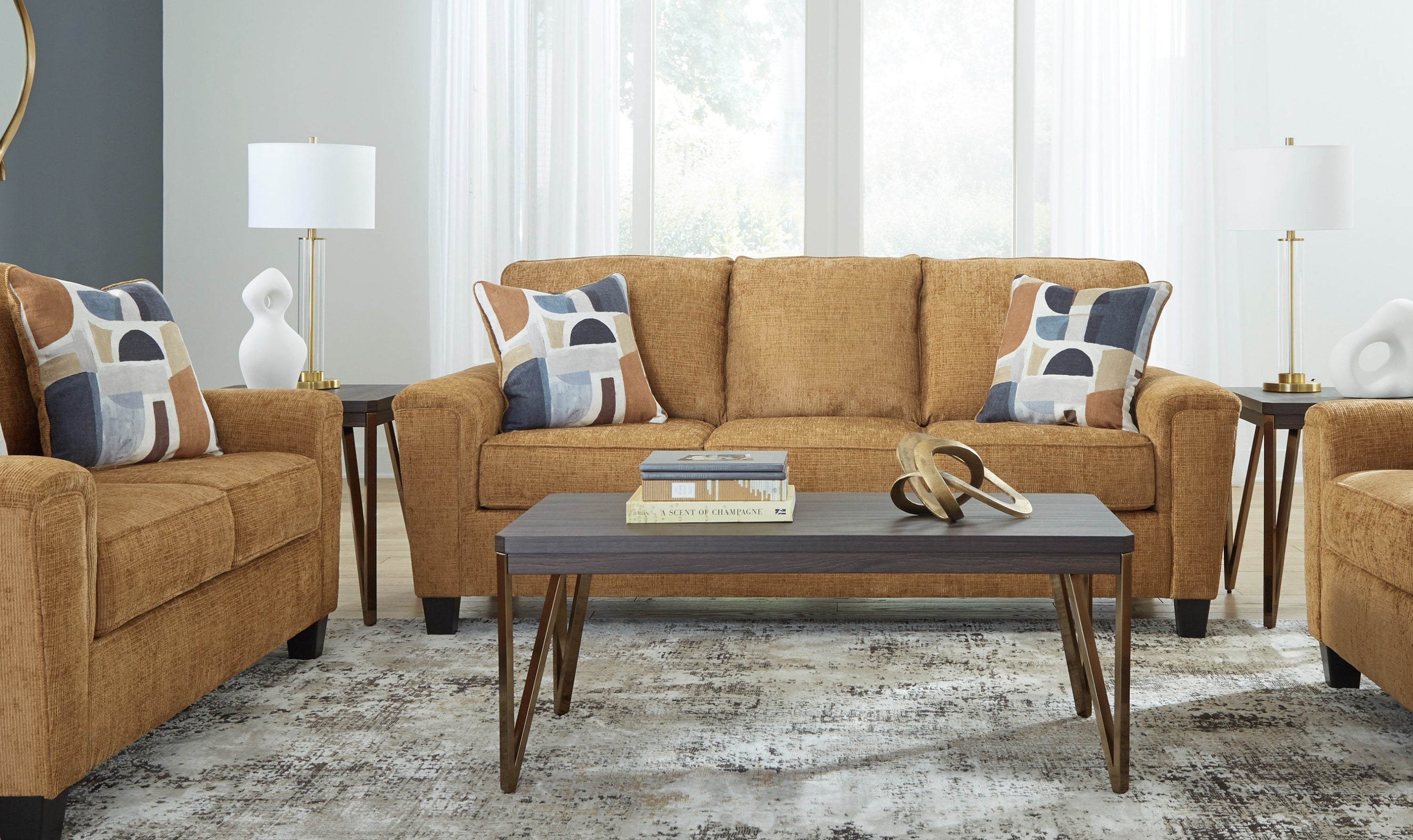 Modern Heritage Erinslane Living Room Set (Sofa + Loveseat + Chair)-Jennifer Furniture