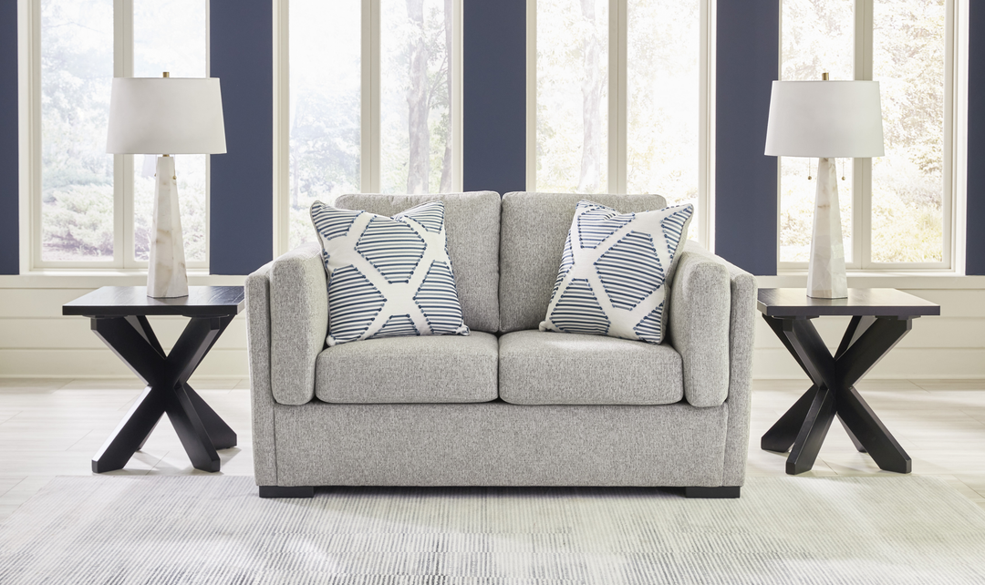 Modern Heritage Evansley Fabric Loveseat With Reversible Cushions
