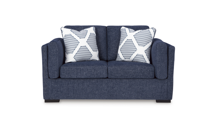 Modern Heritage Evansley Fabric Loveseat With Reversible Cushions