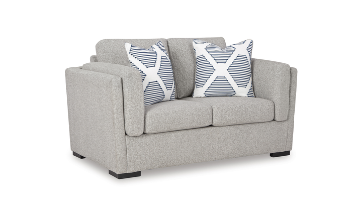 Modern Heritage Evansley Fabric Loveseat With Reversible Cushions