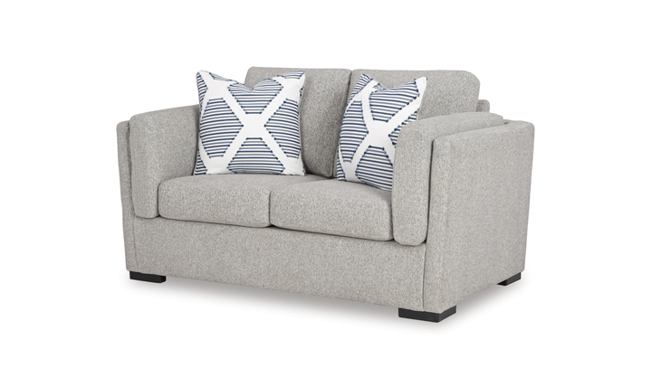 Modern Heritage Evansley Fabric Loveseat With Reversible Cushions