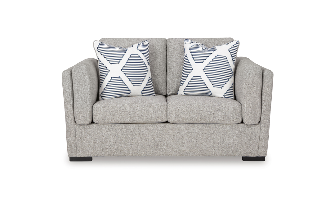 Modern Heritage Evansley Fabric Loveseat With Reversible Cushions