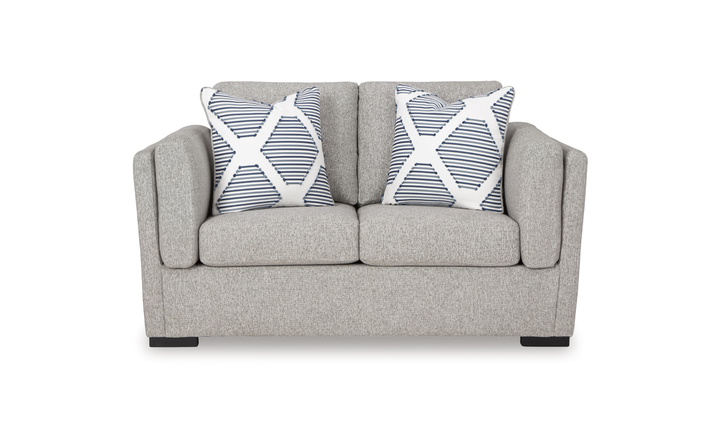Modern Heritage Evansley Fabric Loveseat With Reversible Cushions