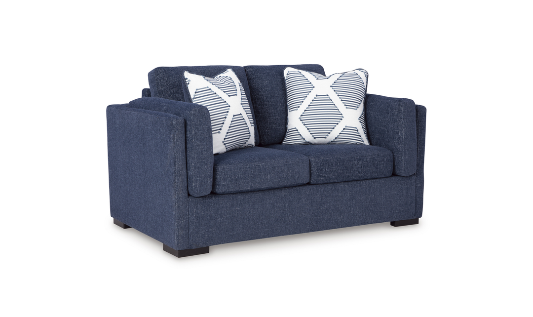 Modern Heritage Evansley Fabric Loveseat With Reversible Cushions