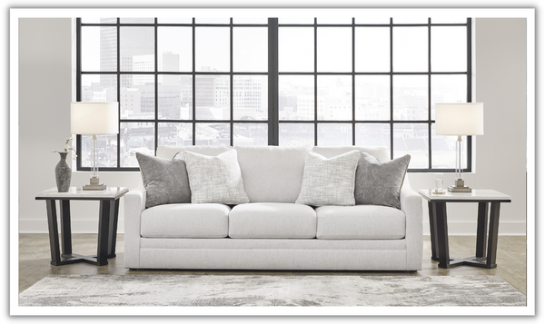 Modern Heritage Fabric Maitelynn Sofa In Chalk-Jennifer Furniture