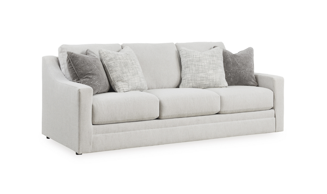 Modern Heritage Fabric Maitelynn Sofa In Chalk-Jennifer Furniture