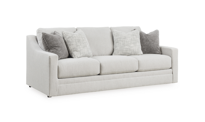 Modern Heritage Fabric Maitelynn Sofa In Chalk-Jennifer Furniture