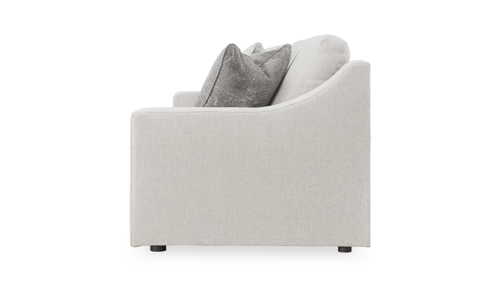 Modern Heritage Fabric Maitelynn Sofa In Chalk-Jennifer Furniture