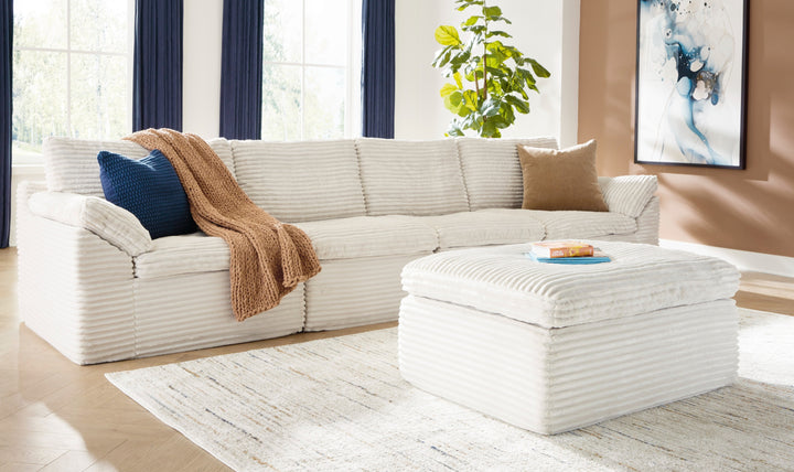 Modern Heritage Fannin 4-Piece Sectional with Ottoman-Jennifer Furniture