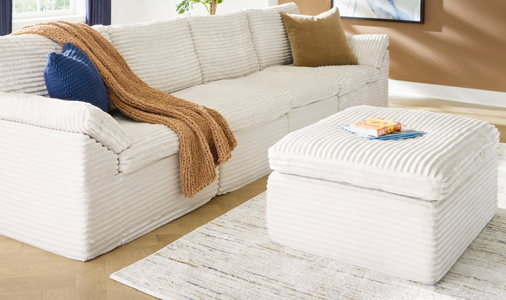Modern Heritage Fannin 4-Piece Sectional with Ottoman-Jennifer Furniture