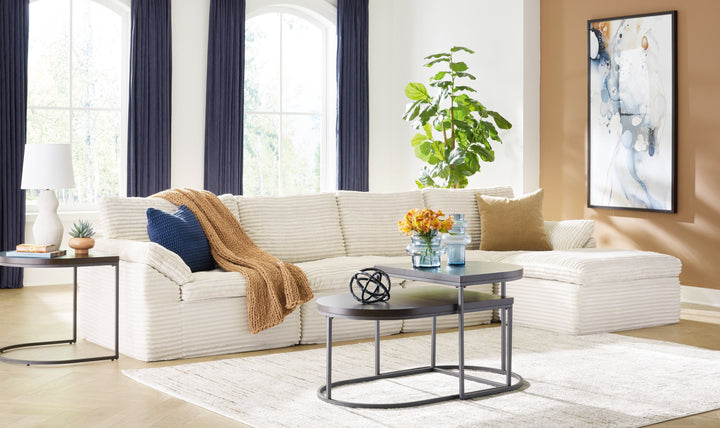 Modern Heritage Fannin 4-Piece Sectional with Ottoman-Jennifer Furniture