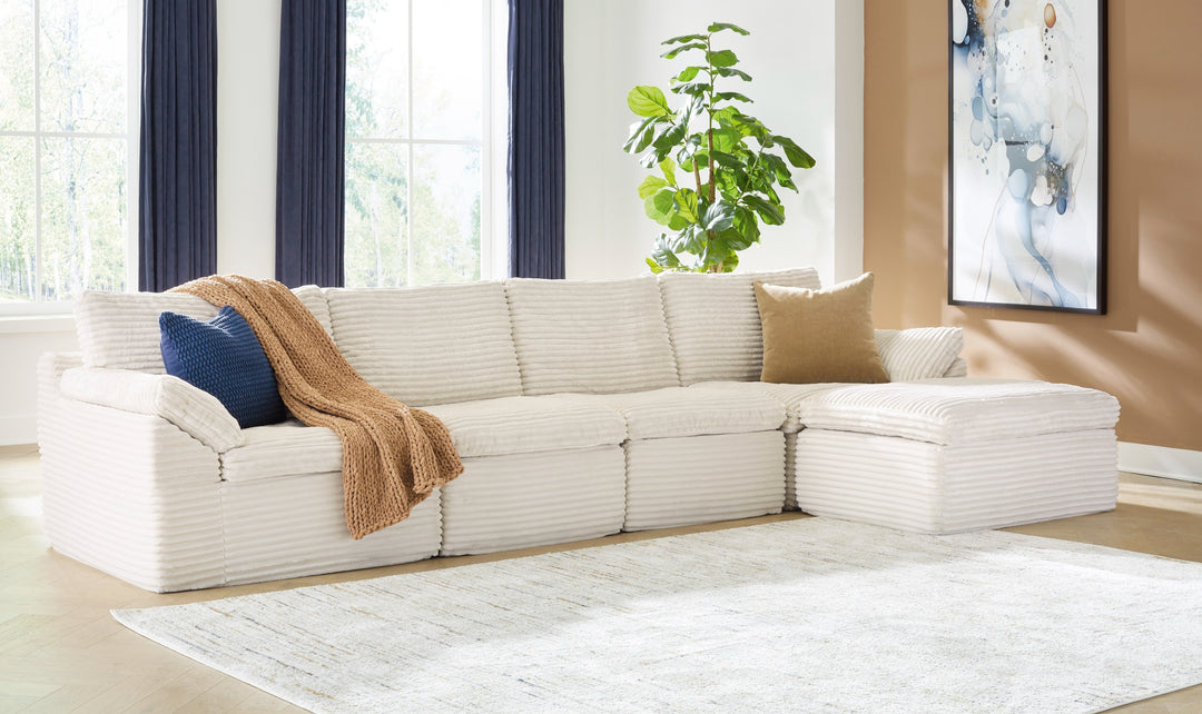 Modern Heritage Fannin 4-Piece Sectional with Ottoman-Jennifer Furniture