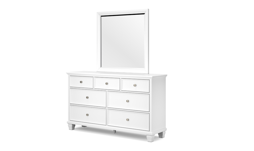 Modern Heritage Fortman Dresser and Mirror With Storage Drawers-Jennifer Furniture