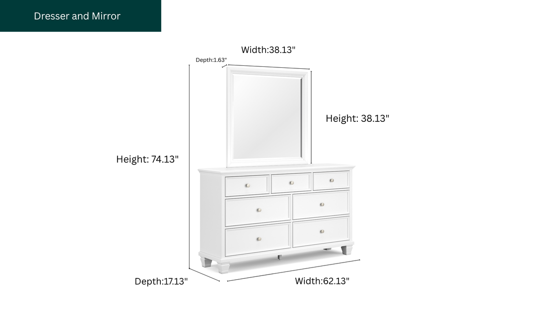Modern Heritage Fortman Dresser and Mirror With Storage Drawers-Jennifer Furniture