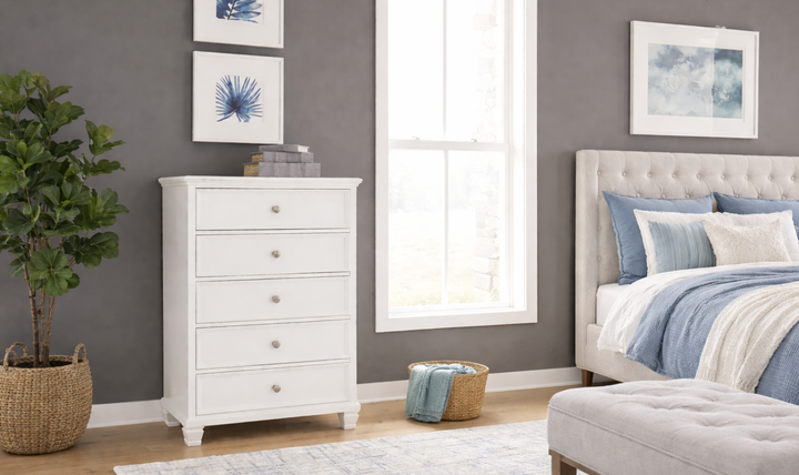 Modern Heritage Fortman Five Drawer Chest-Jennifer Furniture