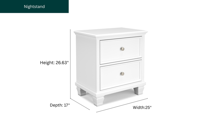 Modern Heritage Fortman Two Drawer Night Stand-Jennifer Furniture