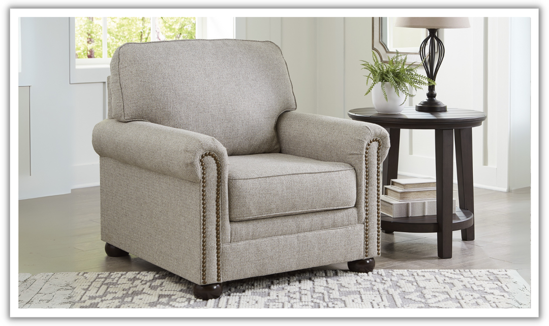 Modern Heritage Gaelon Dune Chair With Nailhead Trim-jennifer Furniture