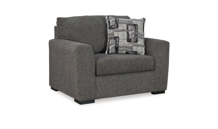 Modern Heritage Gardiner Pewter Fabric Chair and a Half