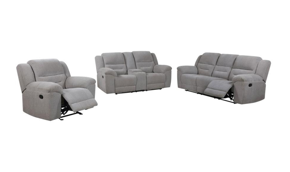 Modern Heritage Gilson 3-piece Chenille Reclining Living Room Set-Jennifer Furniture