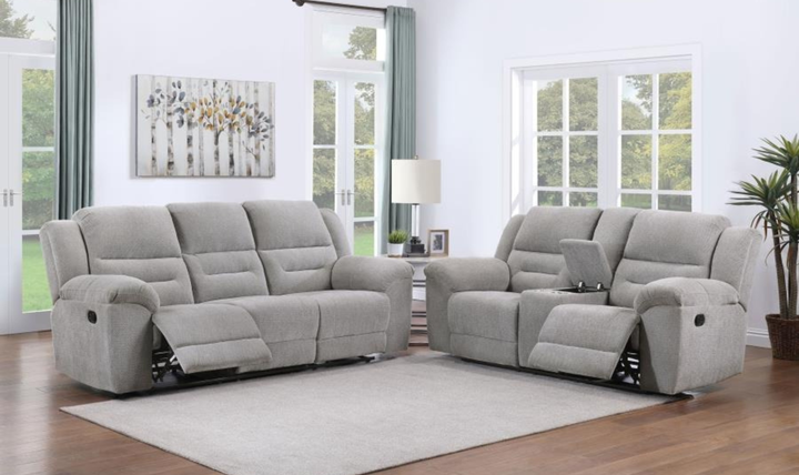 Modern Heritage Gilson Chenille 2-piece Reclining Sofa Set-Jennifer Furniture
