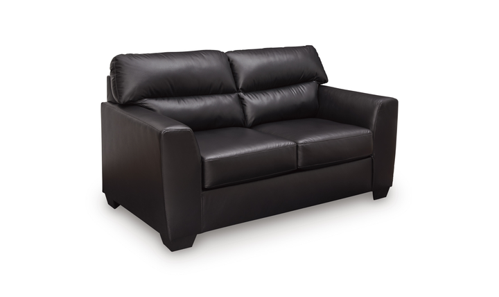 Modern Heritage Glennbre Faux Leather Loveseat-Jennifer Furniture