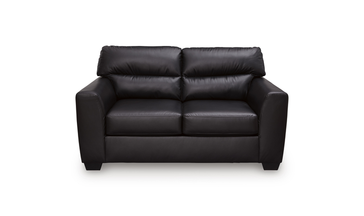 Modern Heritage Glennbre Faux Leather Loveseat-Jennifer Furniture