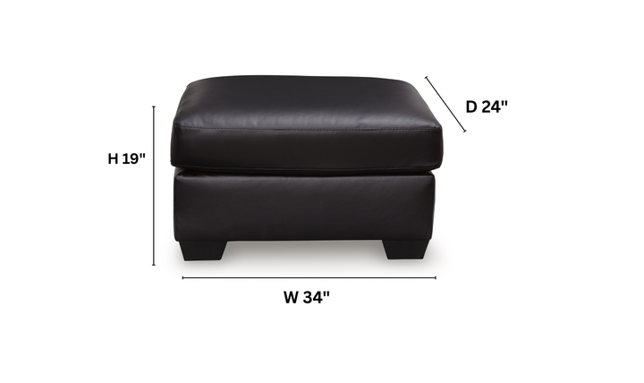 Modern Heritage Glennbre Faux Leather Ottoman