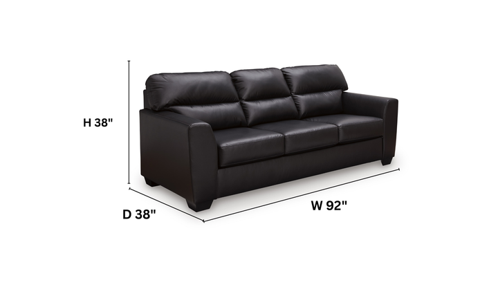 Modern Heritage Glennbre Faux Leather Sofa-Jennnifer Furniture