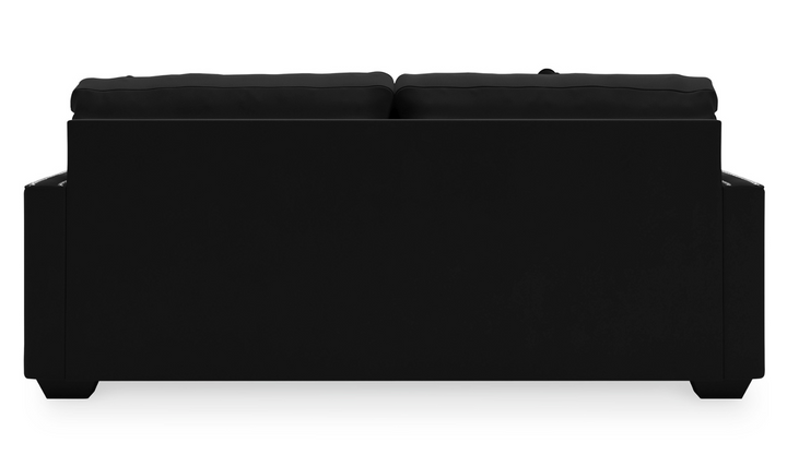 Modern Heritage Gleston 2-Seater Onyx Fabric Sofa in Nailhead Finish