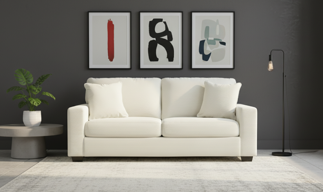 Modern Heritage Greenbriar 3-Seater Ivory Fabric Sofa-jennifer furniture