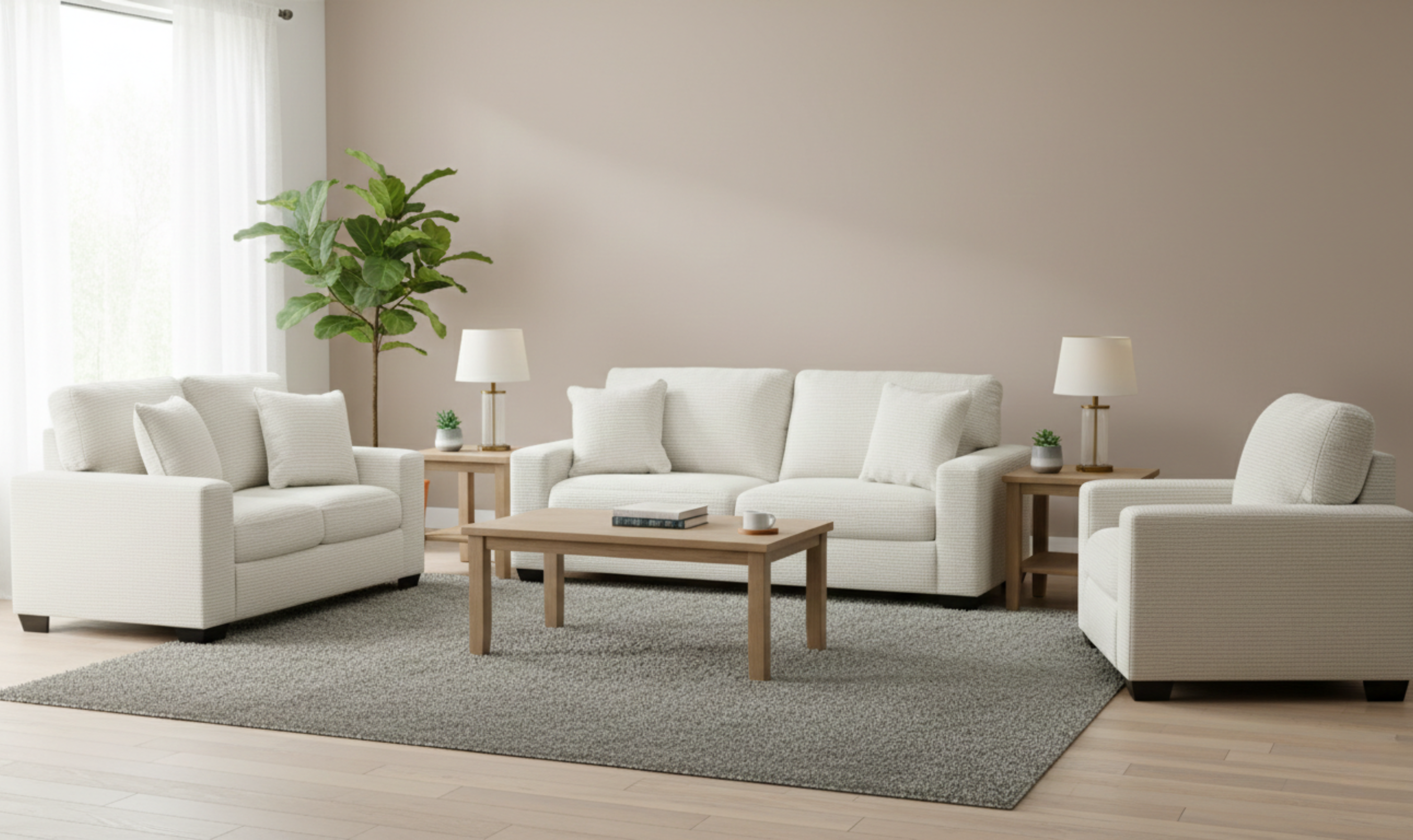 Modern Heritage Greenbriar Fabric Living Room Set