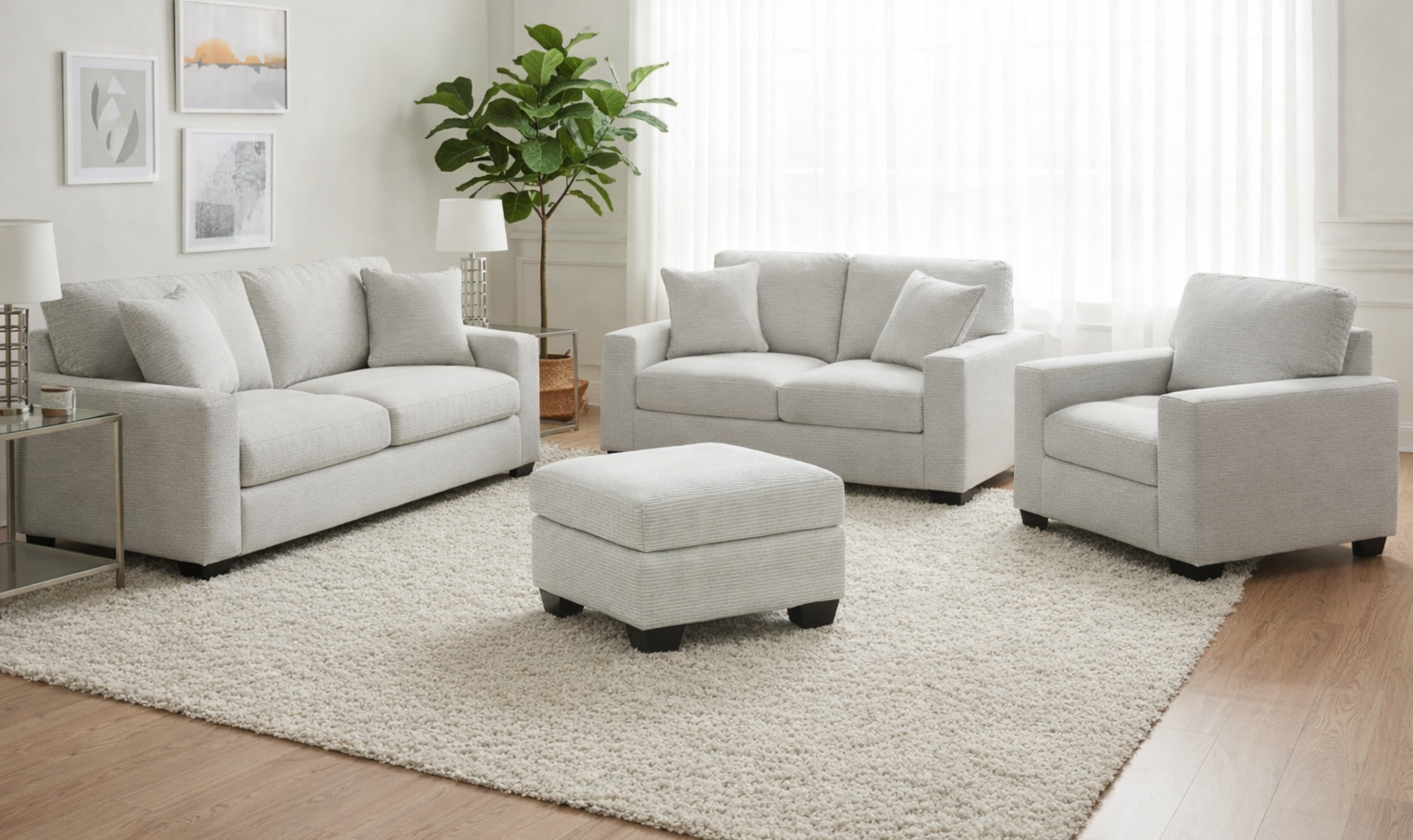 Modern Heritage Greenbriar Fabric Living Room Set