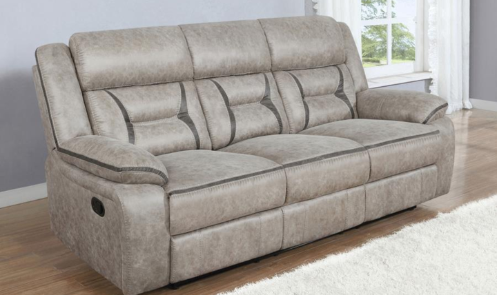 Coaster Greer Leather Motion Reclining Sofa With USB Port