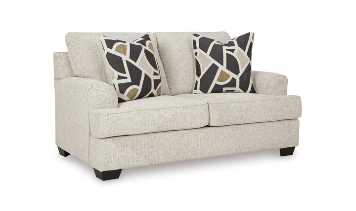 Modern Heritage Heartcort 2-Seater Fabric Loveseat with 2 Pillows-Jennifer Furniture